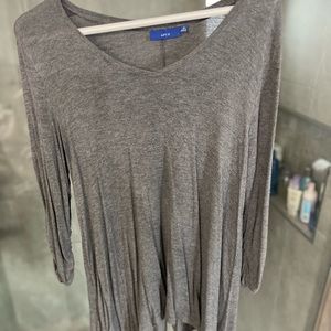 Gray tunic top